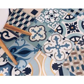 REALONDA HANOI Blue 33x33 patchwork mintás járólap