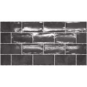 Equipe Altea Black 7,5x15 rusztikus falicsempe