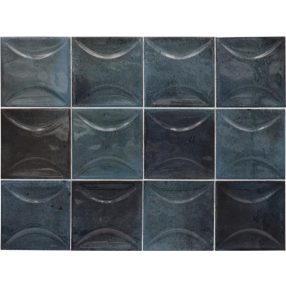 EQUIPE HANOI Arco Blue Night 10x10  3D csempe 