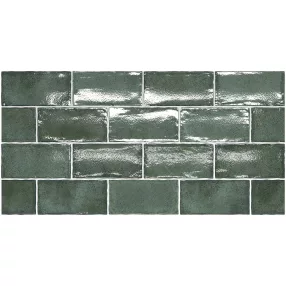 Equipe Altea Pine Green 7,5x15 rusztikus falicsempe