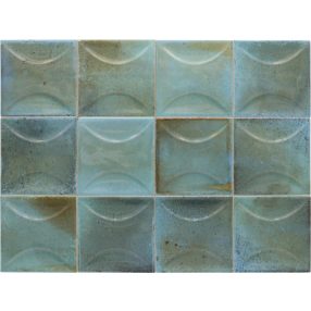 EQUIPE HANOI Arco Sky Blue 10x10  3D csempe 