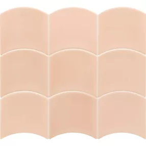   EQUIPE WAVE Primrose Pink 12X12 hullám alakú fényes falicsempe