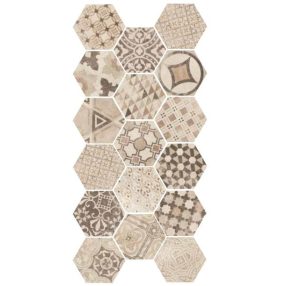   Hexatile Cement Garden Sand 17,5x20 hatszögletű járólap dekor