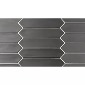 Equipe lanse Black 5x25 - hatszögletű falicsempe