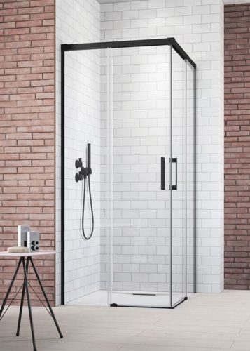Radaway Idea Black KDD szögletes fekete zuhanykabin