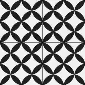 PRISSMACER CIRCLE BLACK 45X5 cementlap mintás járólap