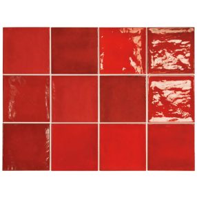 Equipe Village Volcanic Red 13,2x13,2 rusztikus falicsempe