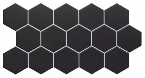 Realonda Hex Black 26,5 x 51 hexagon járólap, falicsempe