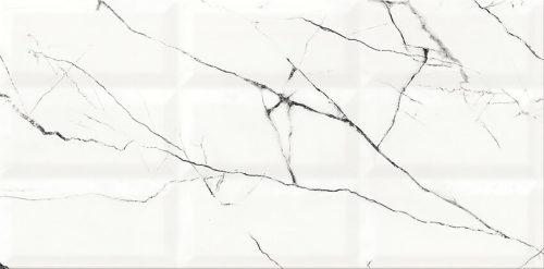 CERSANIT ARCE WHITE STRUCTURE GLOSSY 29,7x60 fényes márványmintás falicsempe