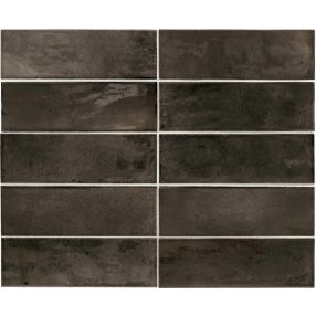 EQUIPE HANOI Black Ash 6,5x20 csempe