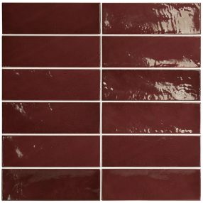 Equipe Village Aubergine 6,5x20 rusztikus falicsempe