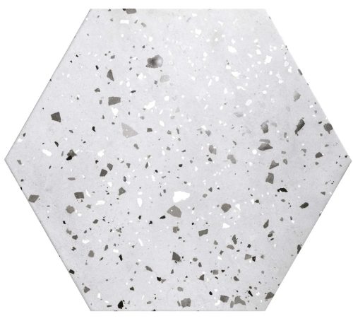 Realonda Confeti Grey 56 x 48,5 hexagon terrazzo mintás járólap