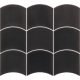 EQUIPE WAVE Black 12X12 hullám alakú fényes falicsempe