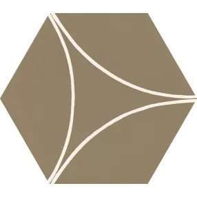 MARAZZI Cementum Olive Decoro Arco 21x18,2 hexagon járólap