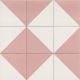 Mainzu Fired Middle Pink 20x20 - cementlap mintás járólap