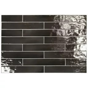 Equipe Manacor Black 6,5x40 - rusztikus falicsempe