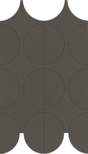 MARAZZI Cementum Carbon Mosaico Cerchi 23,8x41,4 csempemozaik
