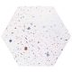 Realonda Confeti White 56 x 48,5 hexagon terrazzo mintás járólap