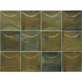 EQUIPE HANOI Arco Wild Olive 10x10  3D csempe 