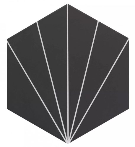 REALONDA VENUS Black 28,5x33 hexagon falicsempe, járólap