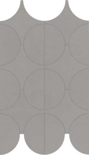 MARAZZI Cementum Nickel Mosaico Cerchi 23,8x41,4 csempemozaik