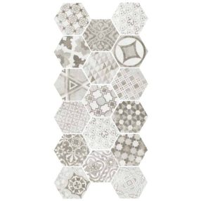   Hexatile Cement Garden Grey 17,5x20 hatszögletű mintás járólap 