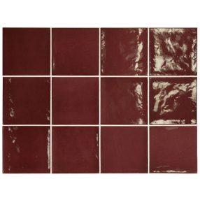 Equipe Village Aubergine 13,2x13,2 rusztikus falicsempe