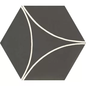   MARAZZI Cementum Carbon Decoro Arco 21x18,2 hexagon járólap