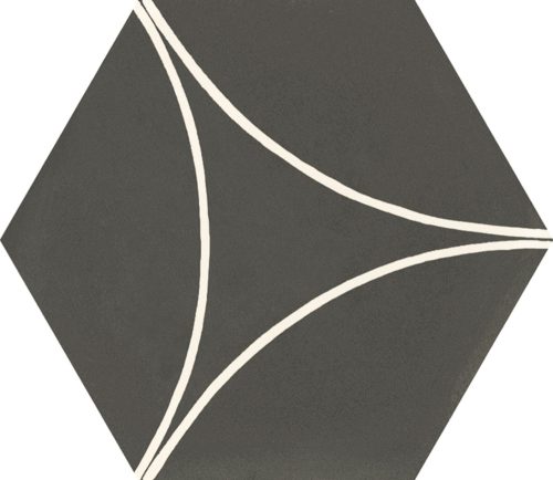 MARAZZI Cementum Carbon Decoro Arco 21x18,2 hexagon járólap