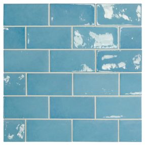 Equipe Village Azure Blue 6,5x13,2 rusztikus falicsempe