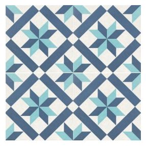 REALONDA HANOI Blue Star 33x33 cementlap mintás járólap