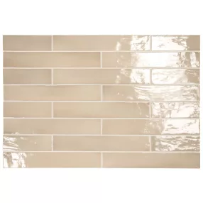 Equipe Manacor Beige Argile 6,5x40 - rusztikus falicsempe