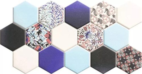 Realonda Hex Nouveau Blue 26,5 x 51 hexagon járólap, falicsempe
