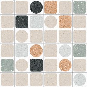 VIVES Loano-R Multicolor 20x20 terrazzó mintás padlólap