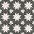 Mainzu Fired Star Black 20x20 - cementlap mintás járólap
