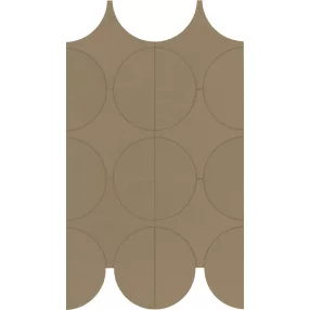 MARAZZI Cementum Olive Mosaico Cerchi 23,8x41,4 csempemozaik