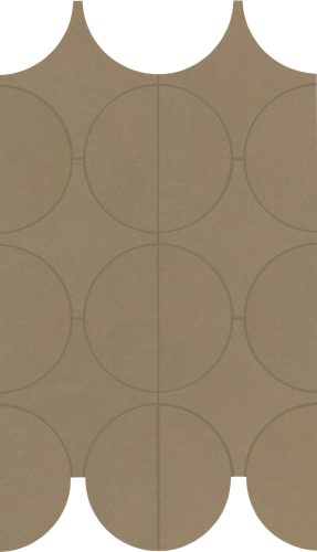 MARAZZI Cementum Olive Mosaico Cerchi 23,8x41,4 csempemozaik