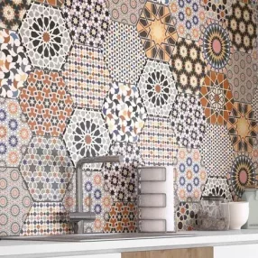   REALONDA Andalusi 28,5x33 patchwork mintás hexagon járólap