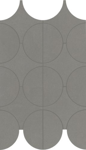 MARAZZI Cementum Lead Mosaico Cerchi 23,8x41,4 csempemozaik